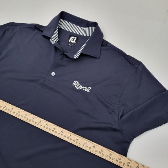 Foot joy golf polo shirt blue polyester navy blue - Picture 3 of 8